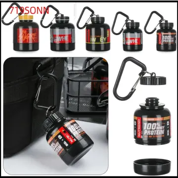 100/200ml Portable Mini Protein Powder Bottle Medicine Holder Advertising  Health Funnel Sports Storage Bottles Save