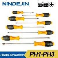 NINDEJIN 1pc electric magnetic screwdriver tools PH0 PH1 PH2 PH3 CR-V phillips screwdriver PP handle