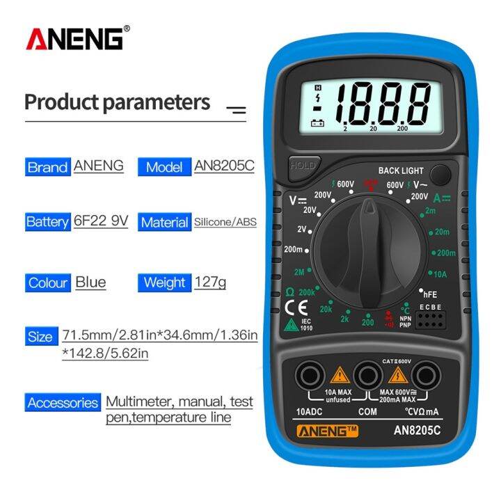 lz-๑-aneng-an8205c-mult-metro-digital-ac-dc-amper-metro-volt-ohm-medidor-de-teste-profiss-o-multimetro-com-termopar-lcd-backlight-display