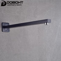 DOBOHTสแตนเลสสีดำห้องน้ำห้องน้ำ 40 ซม.หัวฝักบัวแขนRod A40SSYC-BL