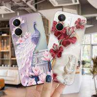 ดอกไม้นกยูง VIVO Y16เคสโทรศัพท์ปลอก TPU ซิลิโคนใสนุ่มออกแบบใหม่สำหรับเด็กชายและเด็กหญิง28