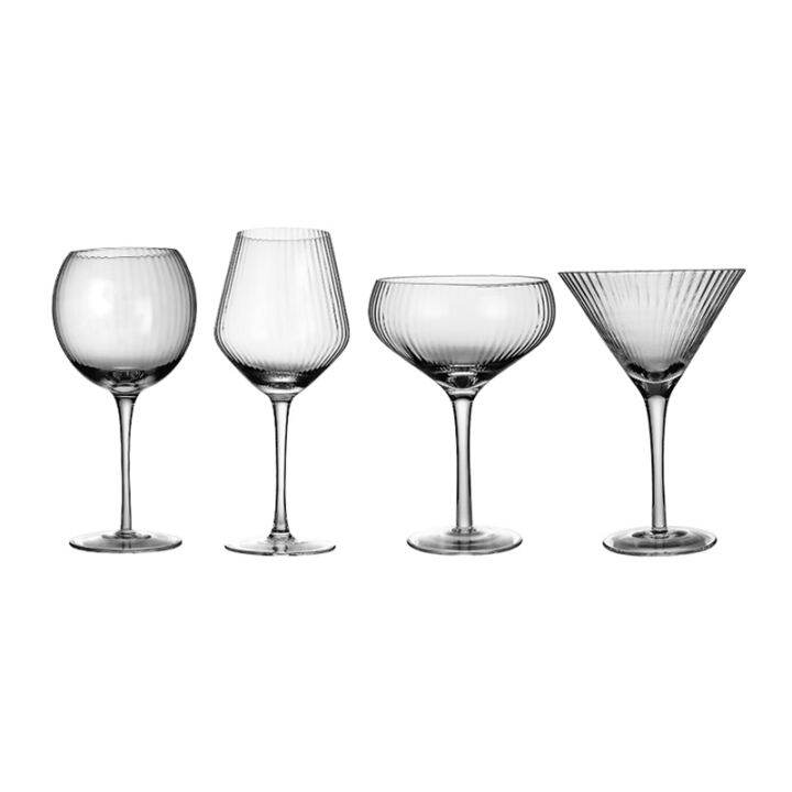 Nordic Ripple Champagne Glasses, tail Glass, Martini Glass,Wine Glasses, GobletChampagne Cup