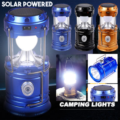Portable Solar LED Lantern Camping escopic Torch Outdoor Camping Emergency Tent Lamp USB Rechargeable Working Light