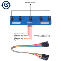 TCRT5000L 5ช่อง IR อินฟราเรด Line Track Follower Sensor โมดูล Photoelectric Sensor Switch สำหรับ Arduino AVR ARM PIC