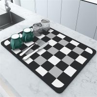 【CW】 Nappa Drain Rubber Dish Drying Super Absorbent Drainer Mats Tableware Bottle Rugs Dinnerware Placemat