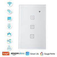 Tuya US WiFi Smart Roller Shutter Switch สำหรับผ้าม่านแบบใช้มอเตอร์ Curtain App รีโมทคอนลพร้อม Alexa Home Voice Command