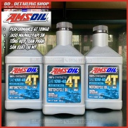 Nhớt xe số Amsoil Performace 10W40 4T, API SN, JASO MA2 - MADE IN USA