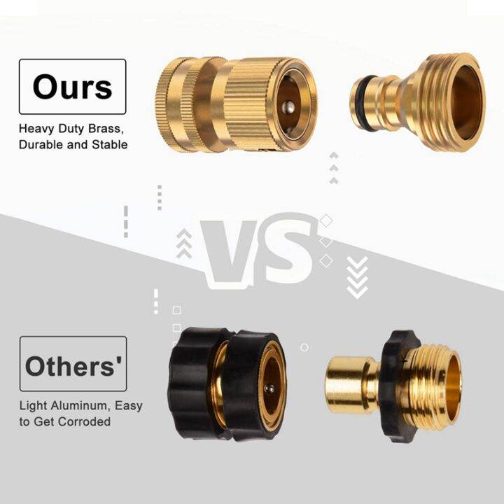 garden-hose-quick-connector-solid-brass-3-4-inch-ght-thread-fitting-no-leak-water-hose-female-and-male-adapter