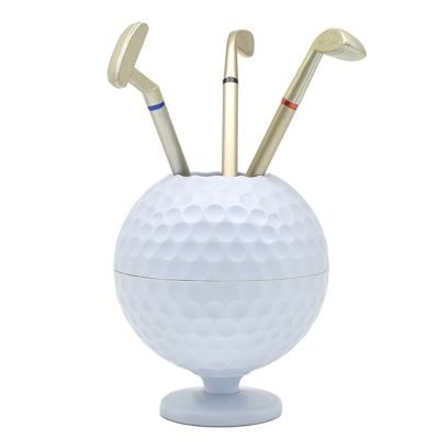 【MT store】ลูกกอล์ฟ,ลูกกอล์ฟมินิแปลกใหม่ที่จับดินสอตกแต่งอุปกรณ์โต๊ะทำงานของขวัญกอล์ฟสำหรับนักกอล์ฟโดยเฉพาะ3ปากกาสี