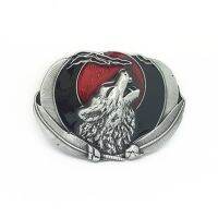 【YF】 personality punk Wolf heart belt buckle for men silver zink alloy cowboy style link buckles accessories