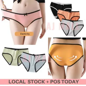 Ready Stock Candy Color Ribbon Ladies Panties Women Briefs Female