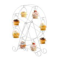 【LZ】┇▪卍  Roda gigante Rotatable bolo Stands Home Cupcake Titular Fontes do partido 8 Copos Pastelaria