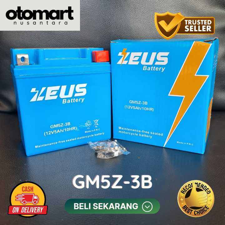 Aki Kering Motor Suzuki Bravo / RC100 Zeus GM5Z-3B | Lazada Indonesia