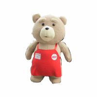 利ขายดี หมอนตุ๊กตาหมีเท็ดดี้ ผ้ากันเปื้อน สีแดง ขนาด 45 ซม. Ted 2 ของขวัญ สําหรับเด็ก ตกแต่งบ้าน