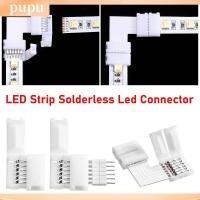 PUPU 3PCS พลาสติกทำจากพลาสติก ขั้วต่อแถบ LED การเชื่อมฟรี 6PIN ขั้วต่อมุม อุปกรณ์เสริมแสงสว่าง รูปตัวแอล ขั้วต่อปลายคู่ ไฟเส้น LED