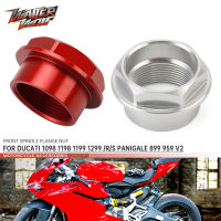 ล้อหน้าแกนน็อตหน้าแปลนสำหรับ DUCATI Panigale 899 959 V2 V4 1098 1198 1199 1299 RS อุปกรณ์มอเตอร์ไซค์สายฟ้าอลูมิเนียม