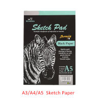 32 Sheet A3A4A5 Black Paper Cardboard Notebook White Sketch Charcoal Pencil Art Marker Sketch Book For Paiting Drawing Diary