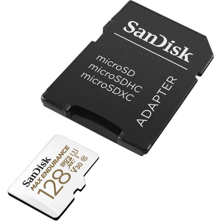 sandisk-microsdxc-card-max-endurance-128gb-speed-read-100mb-s-write-40mb-s-sdsqqvr-128g-gn6ia-white-memory-สำหรับ-กล้องวงจรปิด-กล้องติดรถยนต์-กล้องหน้ารถ-รับประกันโดย-synnex-10-ปี