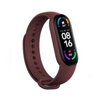 【Chat-support】 ต้นฉบับ Mi วง6สายรัดข้อมือซิลิโคนสายรัด Mi Band6 Miband 6เปลี่ยนสายรัดข้อมือสร้อยข้อมือสำหรับ Xiaomi Miband6