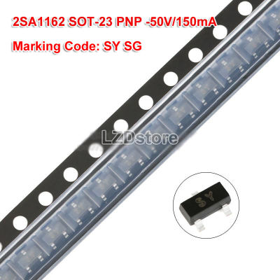 20ชิ้น2SA1162 SOT-23 A1162 PNP 50V/150mA SMD รหัสเครื่องหมายทรานซิสเตอร์ SY SG