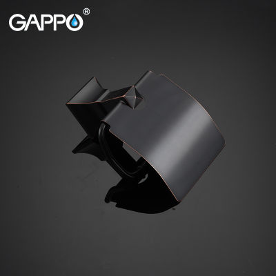 GAPPO Paper Holders toilet paper roll holder brass roll paper hanger black holder paper wall mounted bath hardware sets