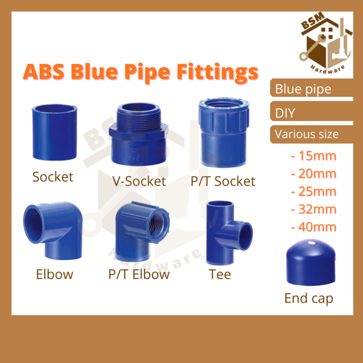 BSM ABS Pipe Fitting Pipe Joint Fitting Connector Penyambung Paip DIY ...