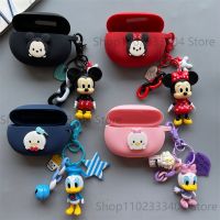 Disney Mickey Minnie kaczor Donald Daisy etui na słuchawki na uderzenia Studio pąki słuchawki z Bluetooth pokrowiec ochronny z zawieszką