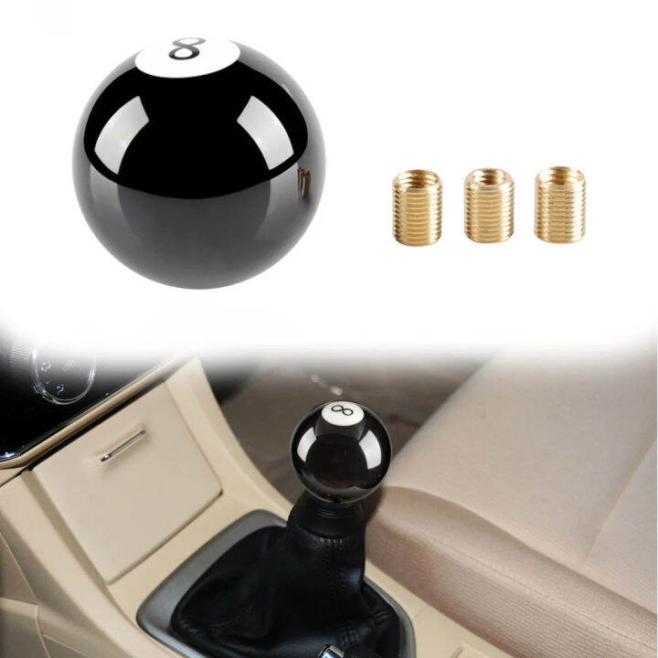 8 Eight Pool Billiard Ball Gear Shift Knob Adapter Universal Vehicle