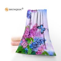 Spring Butterfly Towels Microfiber Bath Towels Travel,Beach,Face Towel Custom Creative Towel Size 35X75cm,70X140cm A8.8