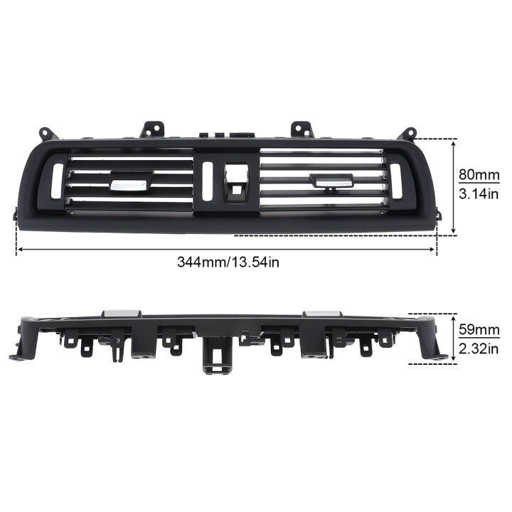 ด้านหน้าแถวกลางลมเครื่องปรับอากาศช่องระบายแผงตะแกรงสำหรับ-b-m-w-5-series-f10-f18-520-523-525-528-530-535