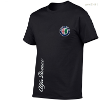 2023 NEW Casual T-shirt 100% Cotton Short Sleeve Round Neck, Printed with Alfa Romeo Racing Logo, Fashionable in Summer, Suitable for Men And Women Size：s-5xl