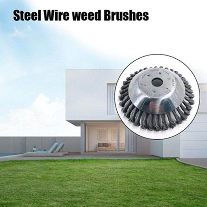 factory-direct-gcnbmo-6-8นิ้ว-t-rimmer-หัวลวดเหล็กตัดหัวสนิมแปรงตัดลวดกำจัดวัชพืชหัวสำหรับเครื่องตัดหญ้าสวนซัพพลาย