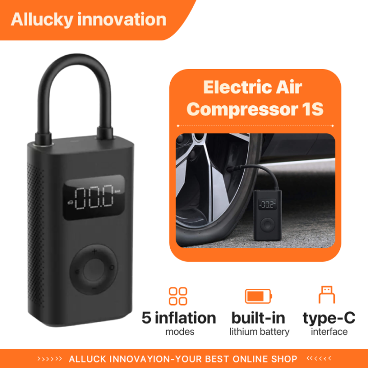 Xiaomi Mijia 1S Digital Tire Inflator Portable Car Air Compressor Pump ...