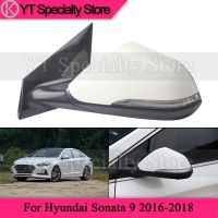 Kamshing ชุดกระจกมองหลังภายนอกรถยนต์สำหรับ Hyundai Sonata 9 2016-2018กระจกมองหลังด้านข้าง8/10สายไฟ