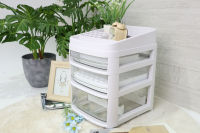 Storage shelf ลิ้นชักเก็บเครื่องสำอาง ชั้นเก็บของ ชั้นจัดเครื่องสำอางมีล้อ ชั้นเก็บเครื่องแป้ง ชั้นเก็บเครื่องประดับ มีล้อ เกาหลี minimal