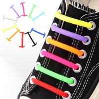 16Pcs Silicone Round Shoelaces without ties No Tie Shoe laces Elastic Laces Sneakers Kids Adult Rubber Quick Shoelace for Shoes Shoes Accessories