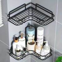 Toilet Wall-mounted Corner Rack Rust Proof Punch-free Bathroom Storage Rack Shower Shelf For Bathroom Kitchen Beach Accessories