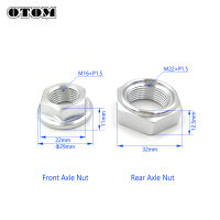 OTOM รถจักรยานยนต์ M16ด้านหน้า M22ด้านหลังเพลาอ่อนนุช7075อลูมิเนียมล็อคตัวเอง Hex อ่อนนุชแทรกล็อคสกรูสำหรับฮอนด้า CRF YAMHA คาวาซากิ KX