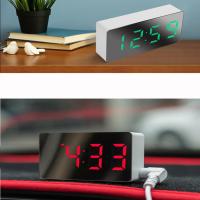 LED Mirror Digital Clock Digital Alarm Snooze Display Time Night Light Desktop USB Alarm Clocks Home Decor Gifts For Children