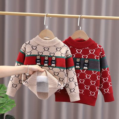 Children winter thickened Sweater Boys Cartoon Pullover Clothes Kids Cute Childrens Outerwear Jackets Clothing Fleece Sweater