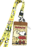 SNOOPY YL  สายคล้องคอ สายคล้องบัตร ที่ใส่บัตร ซองใส่บัตร ที่ใส่บัตร พร้อมสายคล้องคอ ลาย  สนูปปี้  PEANUTS  B  งานดี สวยงาม สำหรับ บัตร 6x8 cm   NPNN SHOP