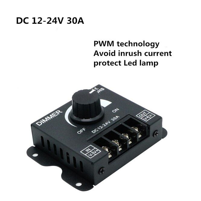 worth-buy-30a-หรี่ไฟ-led-dc12v-24v-360w-720w-โคมไฟปรับแสงแถบไฟไดรเวอร์เดี่ยวสีแอลอีดีเทป3528-5050