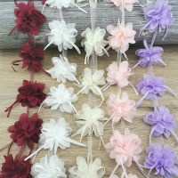 10pcs flower ribbons can be used to decorate dresses, toys and as a ribbon to decorate the house