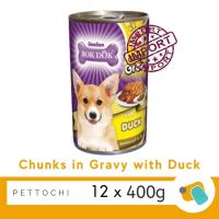 Bok Dok อาหารสุนัขบรรจุกระป๋อง รสไก่และเป็ดในน้ำเกรวี่ 12 x 415g