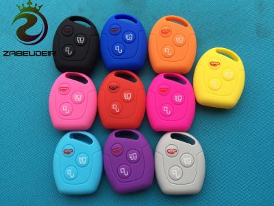 ✥☊▽ Pusakieyy 1Pcs Of New Replacement Silicone Key Case For Ford Fiesta C-Max Puma Ka Soft 3 Button Shell Holder Cover Auto Parts