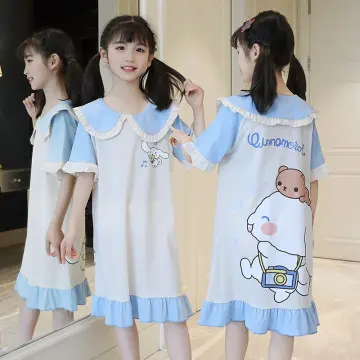 Kawaii Sanrio Anime Kuromi Kids Pajamas Dress Cartoon Cinnamoroll