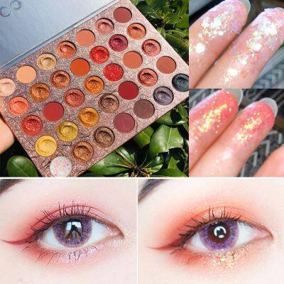 พาเลท อายแชโดว์ 35 สี เนื้อดินน้ำมัน ชิมเมอร์ และกลิตเตอร์ DIKALU COCO VENUS.