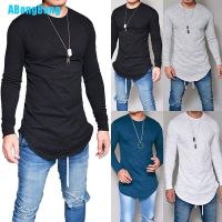 ☜ Abongbang เสื้อยืดแขนยาว ทรงโค้ง เข้ารูป สําหรับผู้ชาย ใส่เข้ายิม