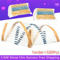 【2023】500Pcs 16W Metal Film Resistor 1R~1M 1K 2.2K 4.7K 10K 91R 100R 120R 220. R Full Resistors Value 121 Kind Ohm Resistance Kit 1