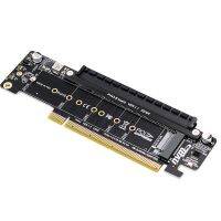 PCIE X16ไปยัง X8 + X4 + การ์ดอะแดปเตอร์ X4รองรับ PCIE 4.0 M.2 NVME Port Expansion Riser Card โมดูล Compability ที่แข็งแกร่ง